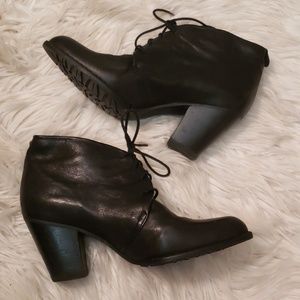 Stuart Weitzman Black Leather Booties